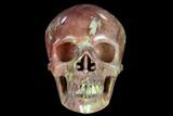 Realistic, Carved Red Sesame Jasper Skull #116429-2